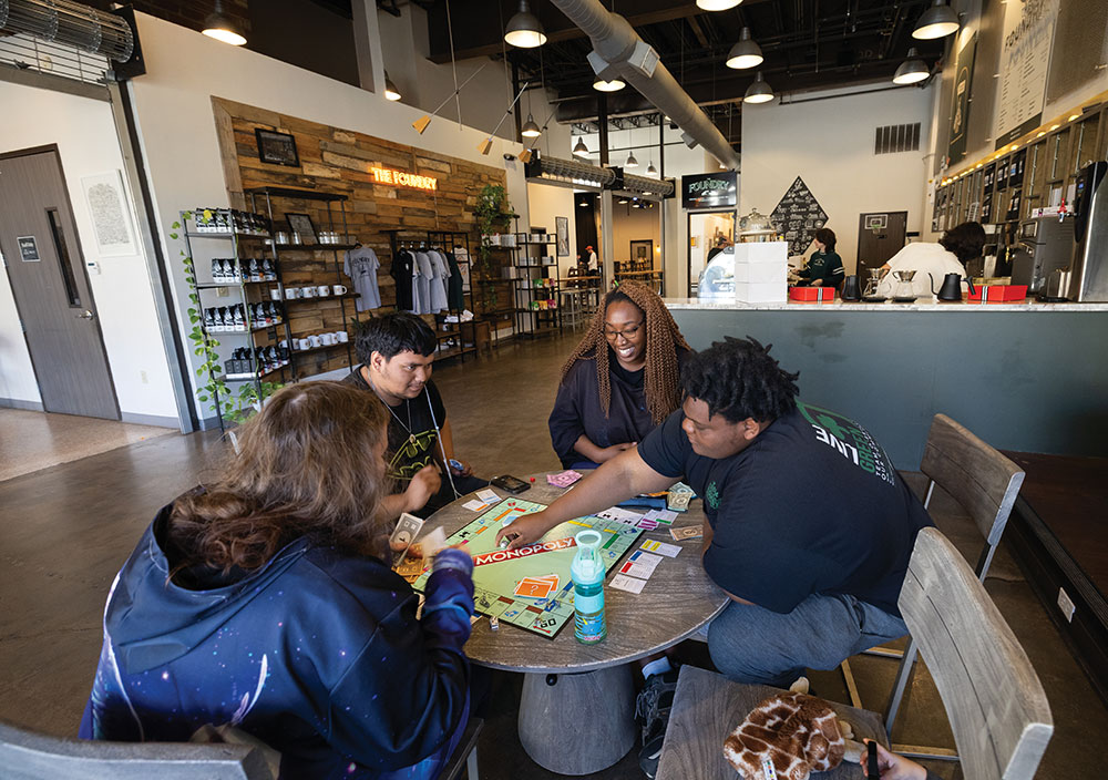 Play a game at The Foundry Coffee House.
