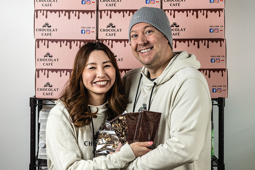 Dustin and Mae Cornett are the owners and chocolate makers at Chocolat Cafe in Rushville, Indiana.