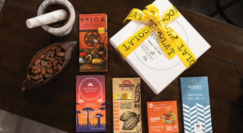International chocolates that were featured in the Midwest Craft Chocolate Festival are sold at Chocolat Cafe in Rushville, Indiana.