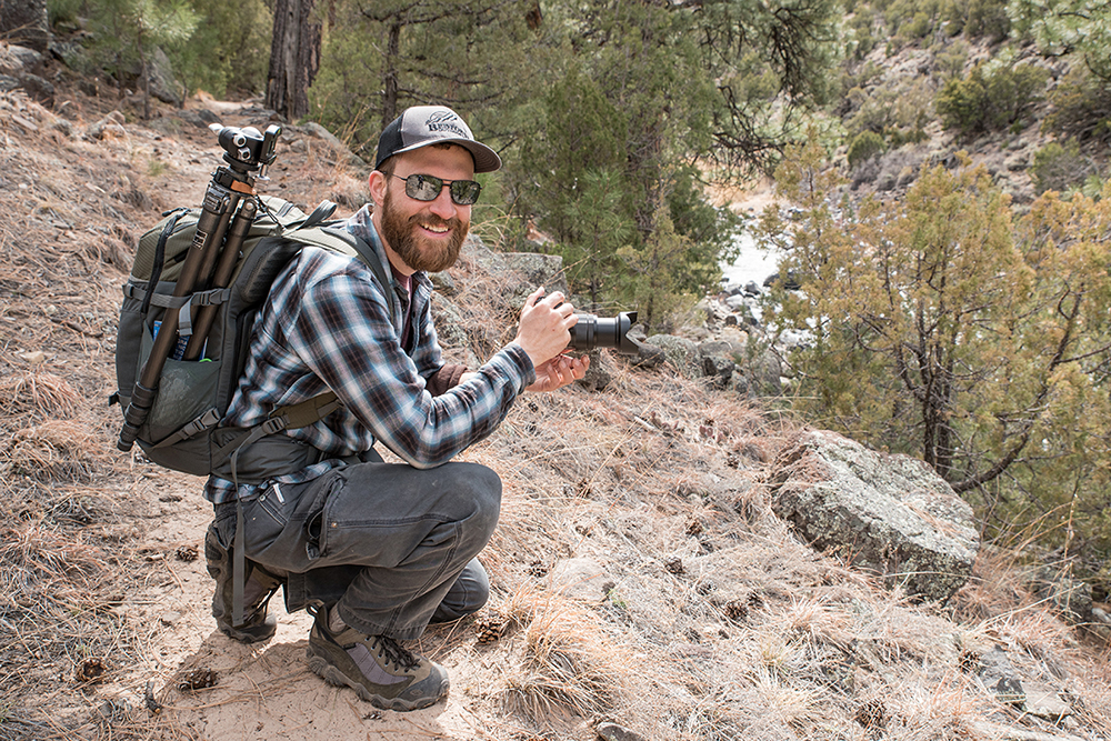 Arkansas artist Alex Kent of Little Rock takes photographs outdoors.