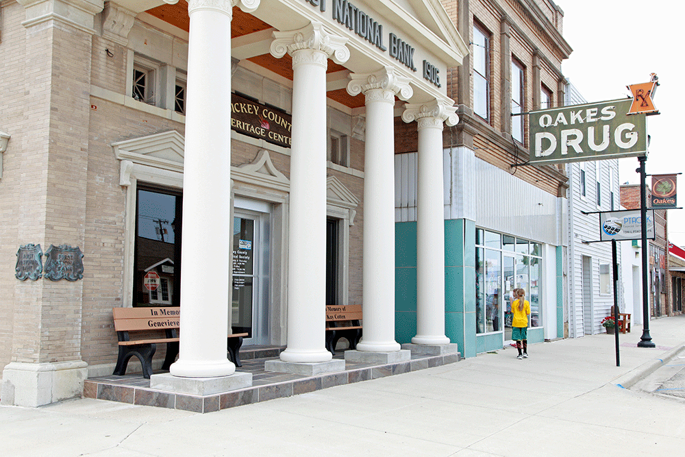 Downtown Oakes, North Dakota