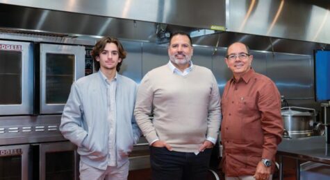 Mi Apá Latin Café owner Peter Ynigo with his father and son.