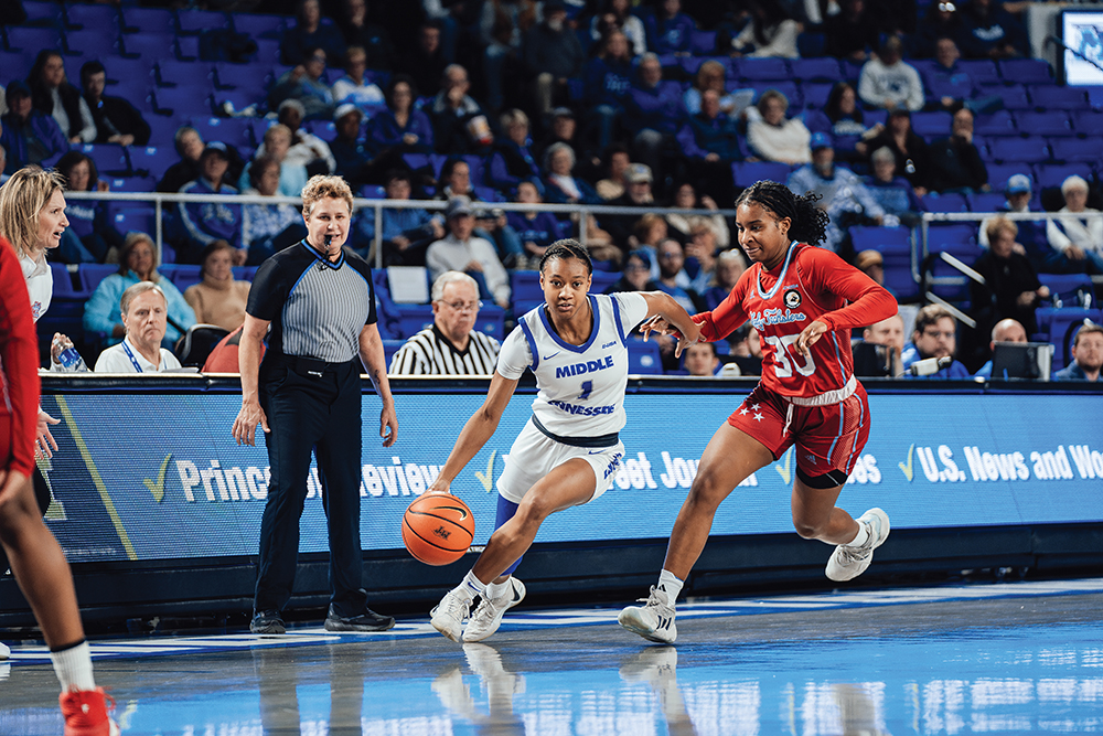An MTSU girls basketball game.