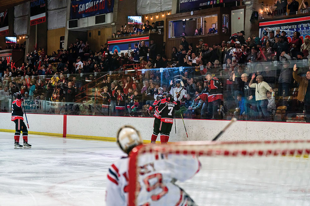 The Pueblo Bulls play ice hockey at the Ice Arena in downtown Pueblo, CO.