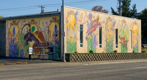 Celebration of the Camas Lily mural in Moscow, ID