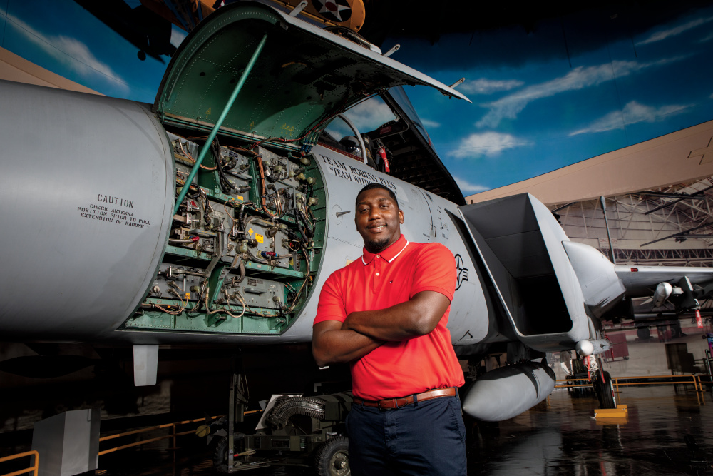 Rodrez Carson is studying at Embry-Riddle Aeronautical University at Robins AFB.