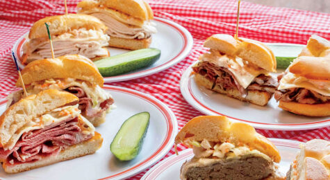 An assortment of sandwiches at All the Best Delicatessen, one of many cool restaurants in Dayton, Ohio.