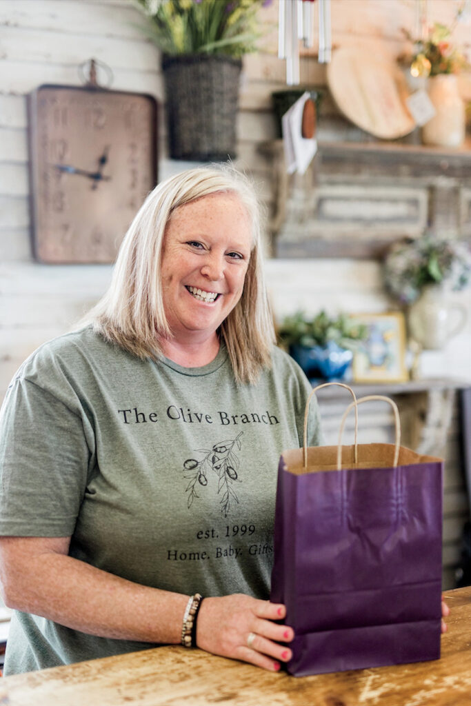 Kris Richey, owner of The Olive Branch in Council Bluffs, IA.