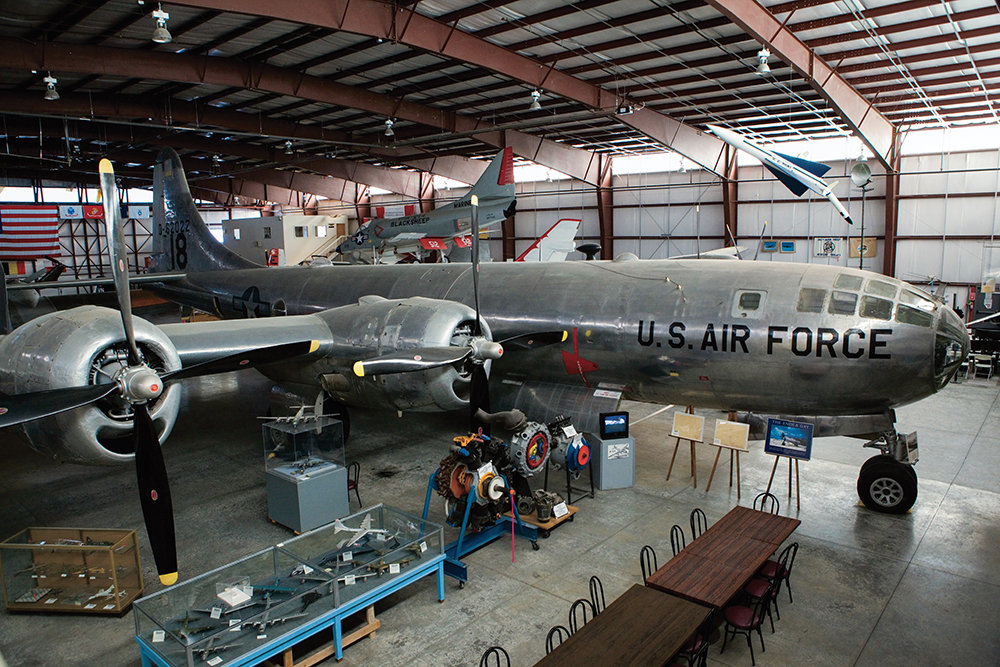 A B-24 airplane is on display at the Pueblo Weisbrod Aircraft Museum in Pueblo, CO.