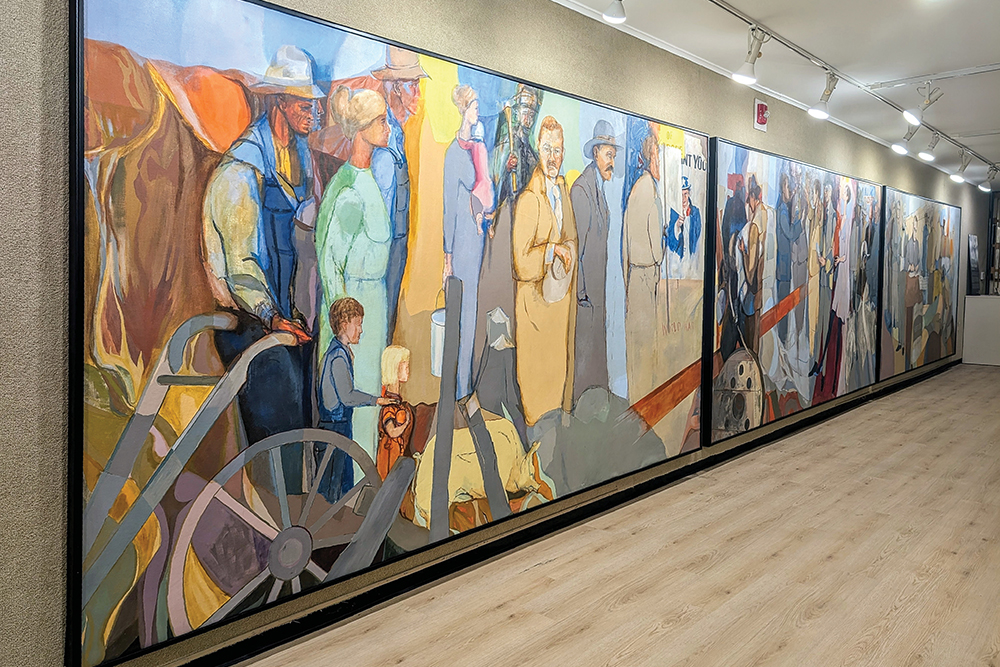 A mural by East Tennessee native Robert Birdwell on view at Oak Ridge Art Center.