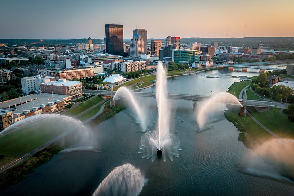 Aerial of Dayton, Ohio