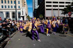 Joe Cain Procession performs during Mardi Gras in South Alabama.