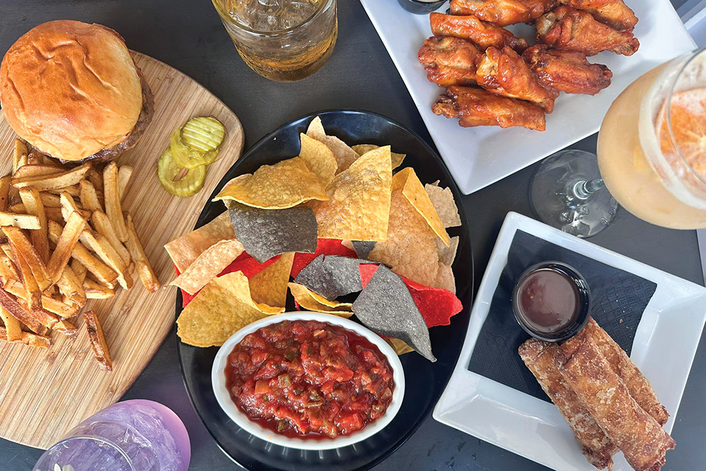 Bar bites including wings and burgers are served at The Crimson House Sports Bar in Pottsville, PA.