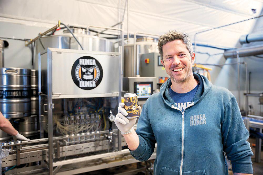 Graham Lily, at Hunga Dunga is brewing and bottling the pale ale.
