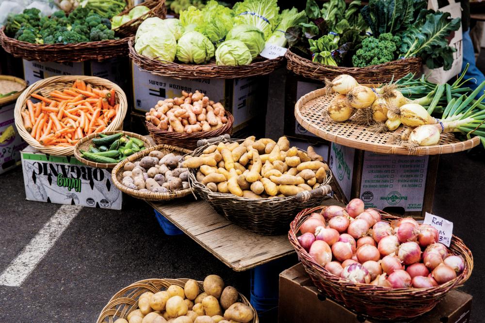 Farmers market produce