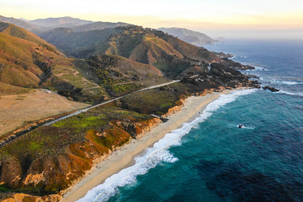 The pacific ocean at Big Sur, California