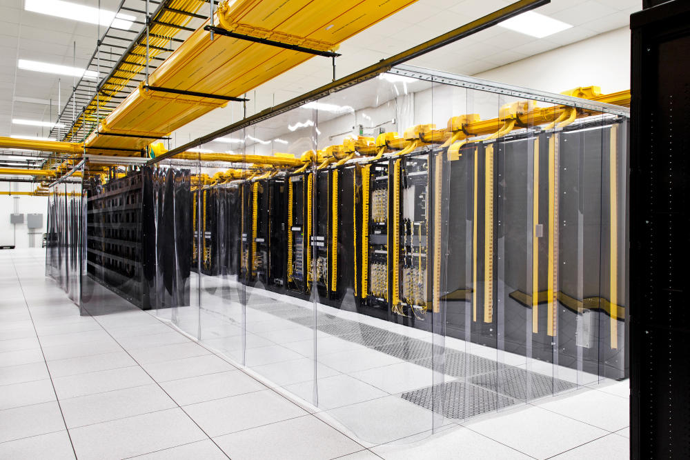 A room in one of the Google data centers in Council Bluffs.