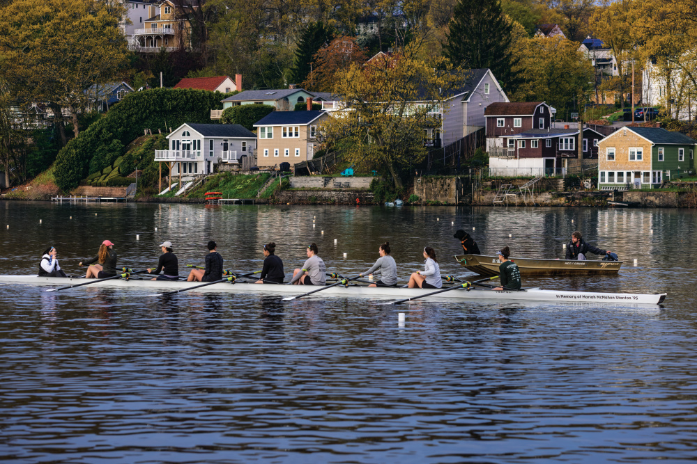 rowing on Lake Quinsigamond