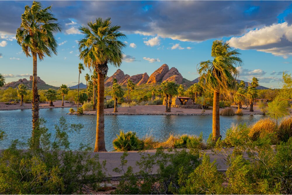 SPRINGTIME AT PAPAGO PARK TEMPE NEAR PHOENIX AZ