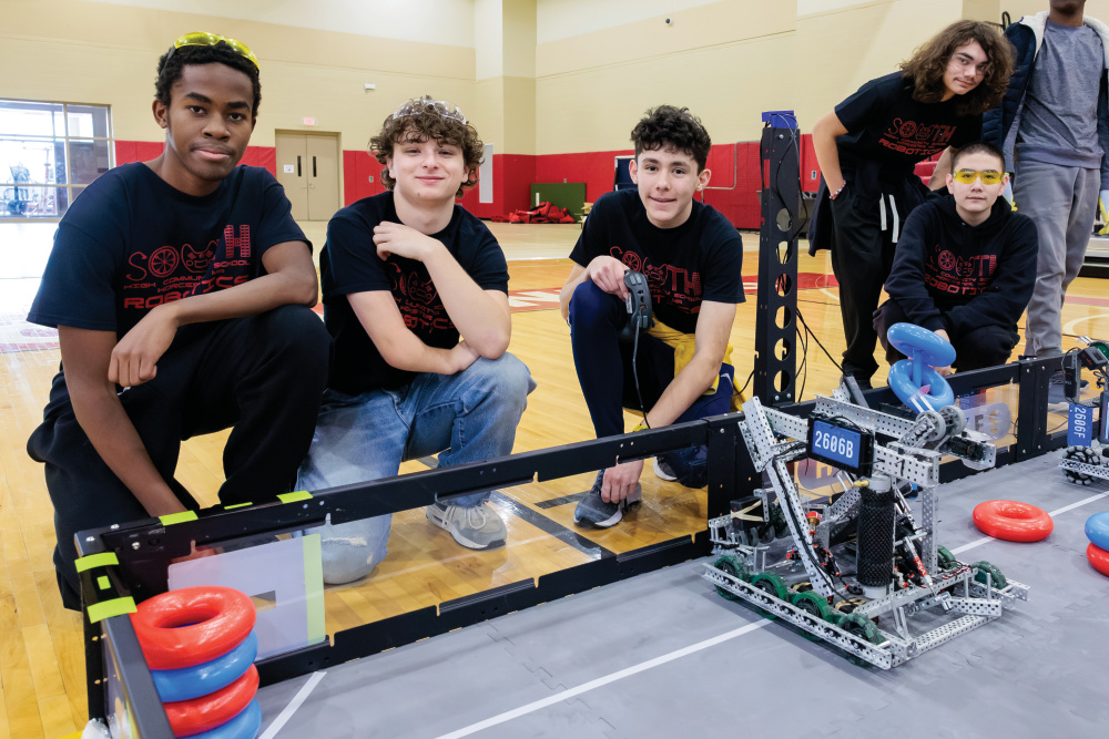 South High Community School students at a VEX Robotics competition