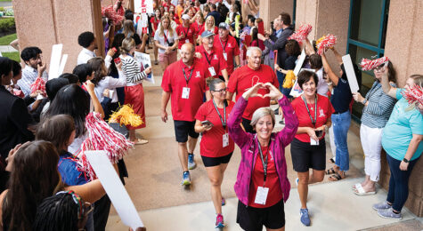 Memphis to Peoria Runners on the campus of St. Jude Children's Research Hospital for the for the Memphis to Peoria Run on Wednesday, July 17, 2024.
