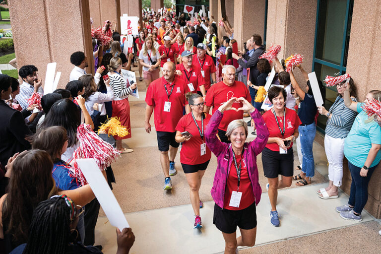 Memphis to Peoria Runners on the campus of St. Jude Children's Research Hospital for the for the Memphis to Peoria Run on Wednesday, July 17, 2024.