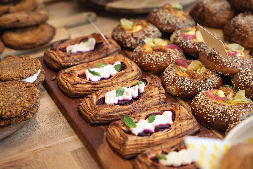 Freshly baked pastries on display at Ardor Breads and Provisions, in downtown Peoria, Illinois.