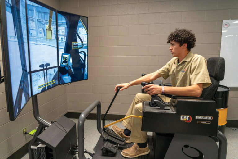 CTE-CAT simulator in the CAT lab at Mount Pleasant High School