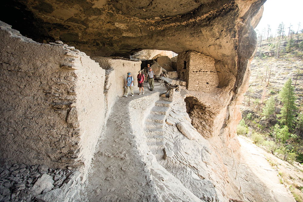 Gila Cliff Dwellings in southwestern New Mexico.