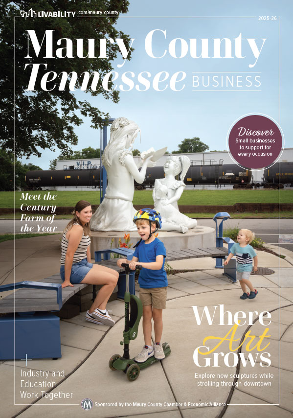 2025-26 Livability Maury County Business magazine cover
