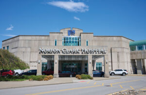Exterior shot of Norton Clark Hospital