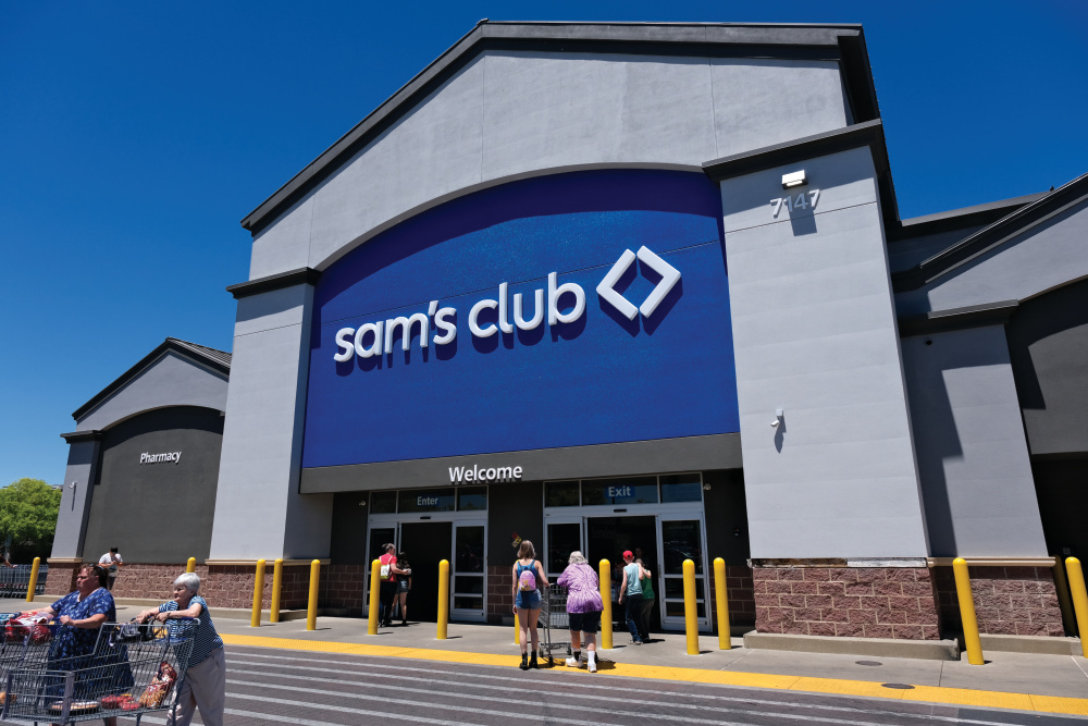 Shoppers entering Sam's club