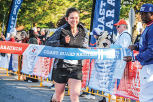 Coast Guard Marathon runner in Elizabeth City, NC