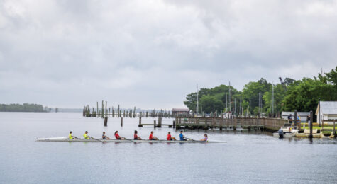 The Waterfront Park overlooks the Pasquotank River in Elizabeth City, NC