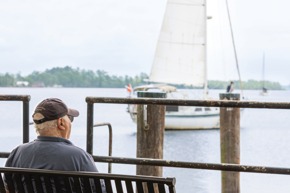 Mariners Wharf Boardwalk and Pier in Elizabeth City, NC