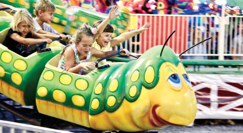 Children on a ride at Williamson County Fair in Franklin, TN.