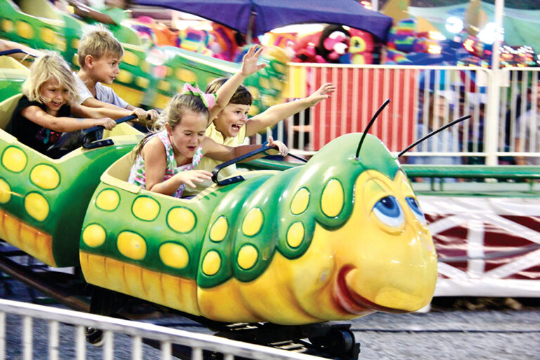 Children on a ride at Williamson County Fair in Franklin, TN.