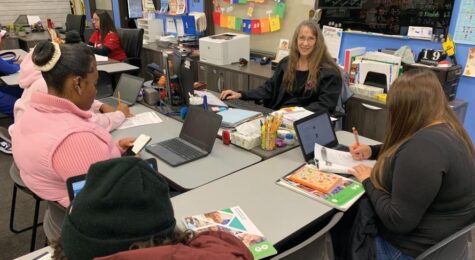 Options for Youth teacher and students in the classroom