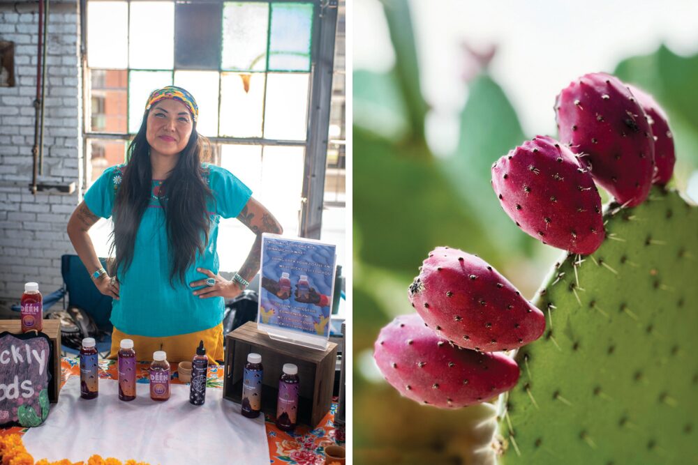 Liz McKenzie co-owns Prickly Foods, which incorporates neon fuchsia prickly pear juice into its line of beverages.