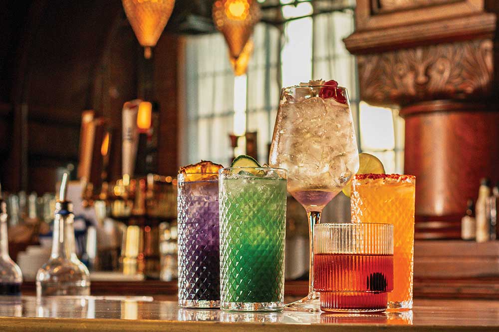 Cocktails at Saffire Restaurant.