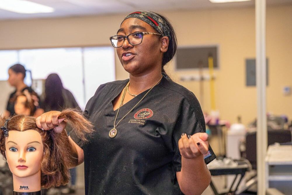 A cosmetology at Victor Valley College.