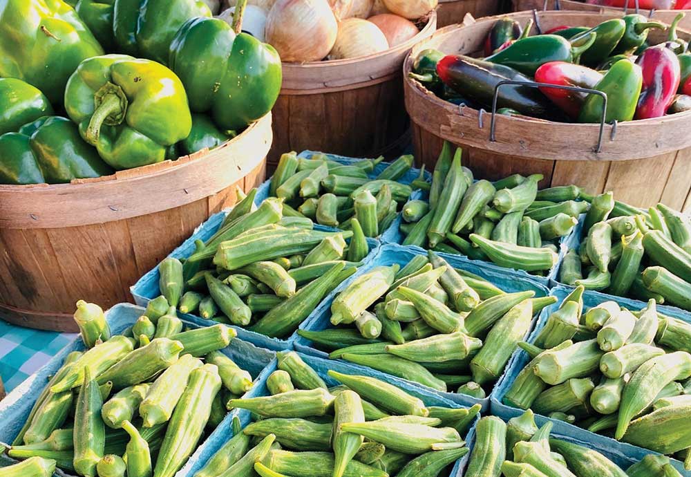 Vegetables at the Nolensville Farmers Market in Nolensville, Tennessee.