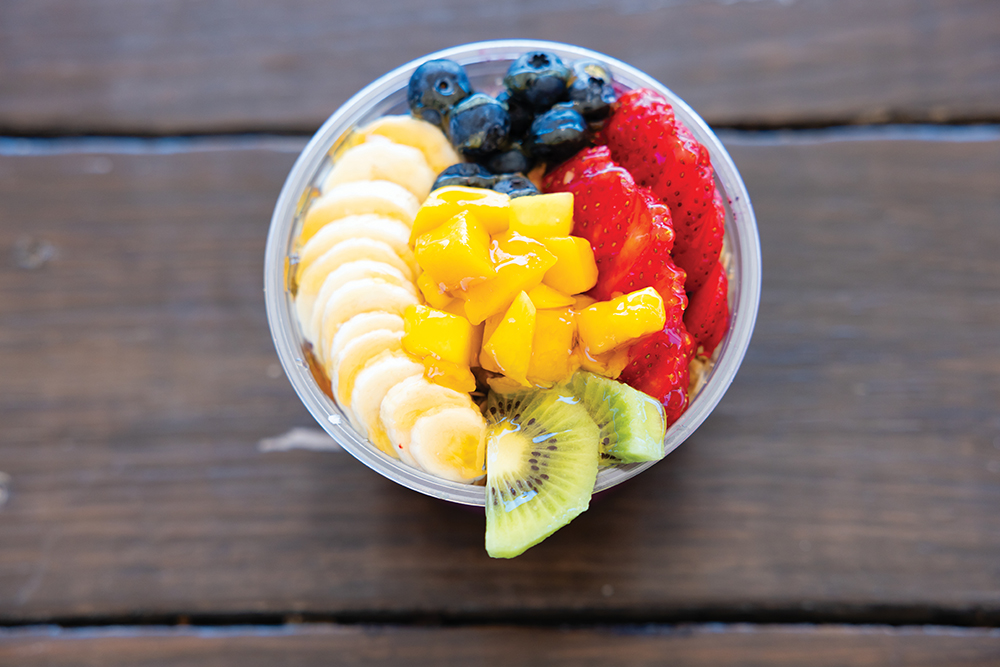 The Magic Valley acai smoothie bowl from Mountain Berry Bowls at BlueRock Farm Market in Twin Falls, Idaho.
