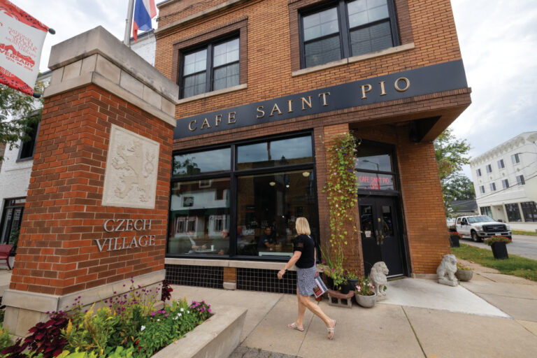 Cafe Saint Pio in Czech Village in Cedar Rapids.
