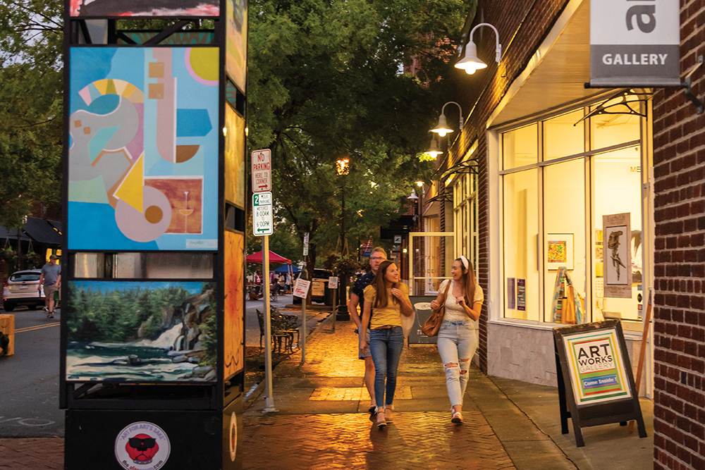 Artworks Gallery in the Arts District in downtown Winston Salem, NC.
