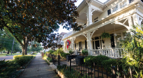 Historic homes along Broadway in downtown Columbus, Georgia.