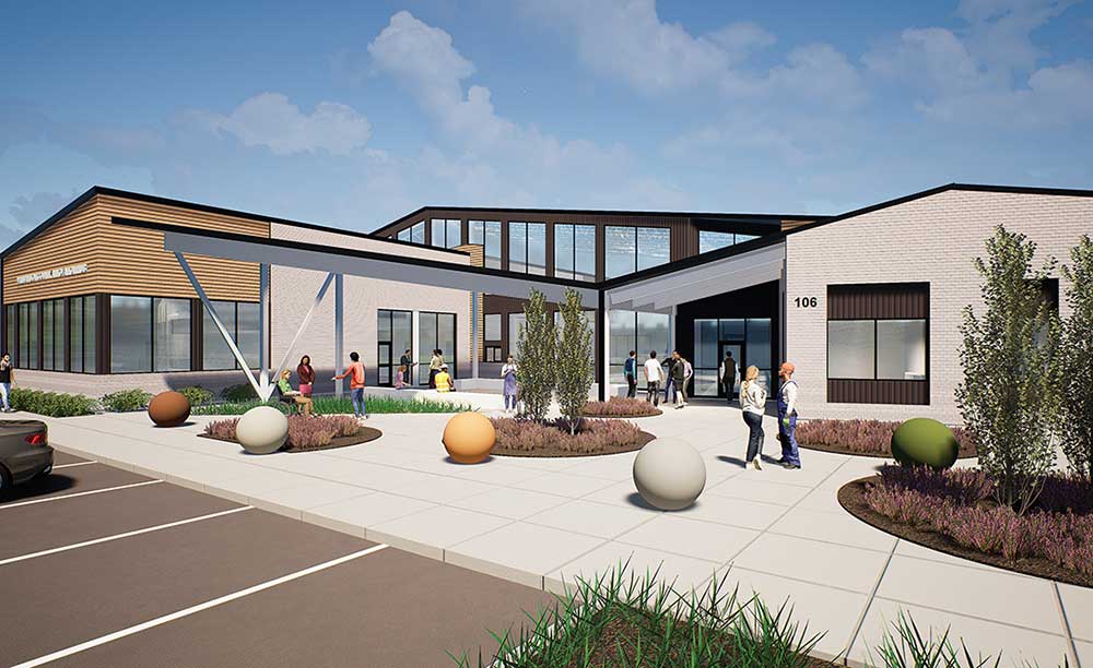 Innovation Hub close up rendering in Williamson County, TN.