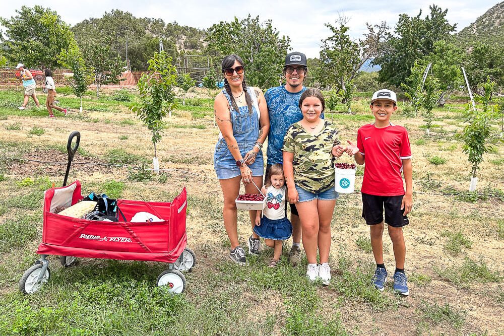Family at the Otero County Cherry Festival