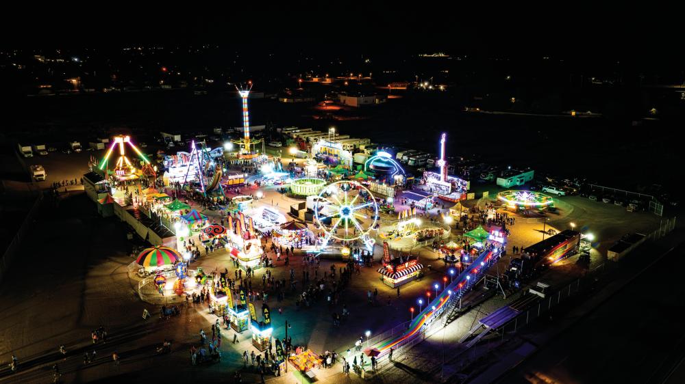 Arial view of a festival in Otero County, NM