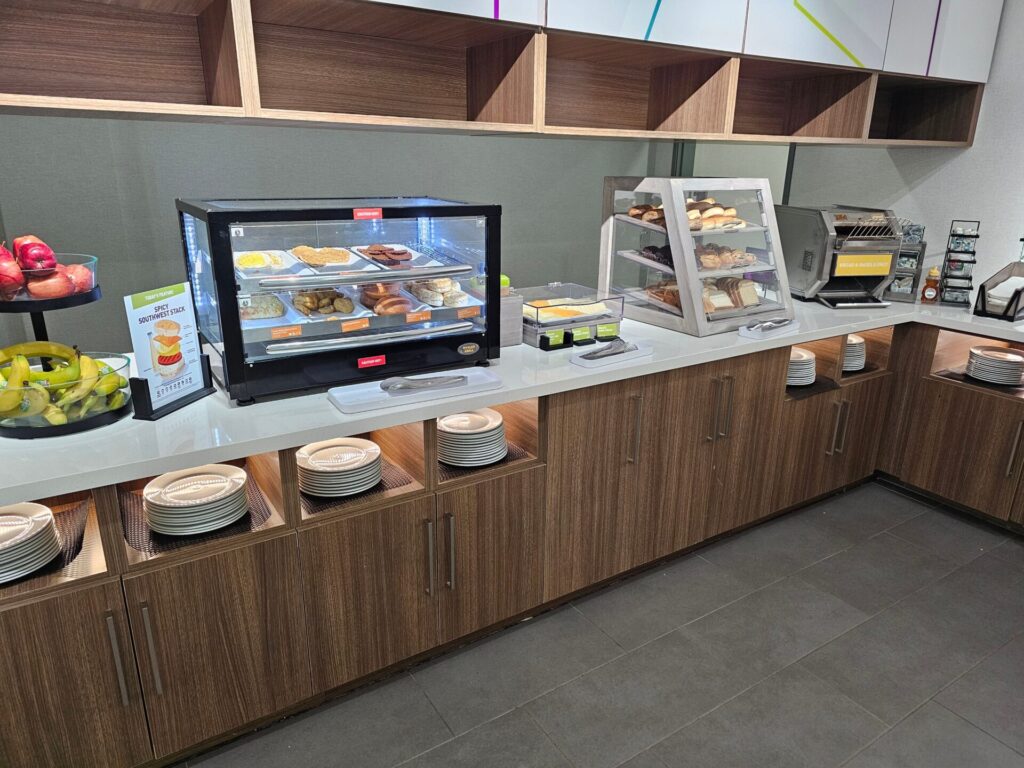 An image of a Homes2Suites hotel breakfast room